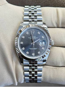 Rolex Datejust 41 — графітовий циферблат з діамантовими індексами