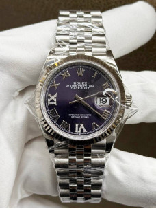 Rolex Datejust 36 — фіолетовий циферблат з римськими цифрами