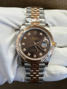 Rolex Datejust 41 — коричневий циферблат з діамантами