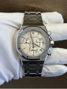 Audemars Piguet Royal Oak Chronograph 41 — срібний циферблат Grande Tapisserie