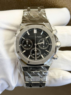 Audemars Piguet Royal Oak Chronograph 41 — чорний циферблат Méga Tapisserie