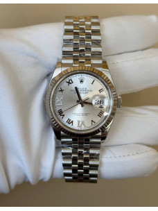 Rolex Datejust 36 — срібний циферблат з римськими цифрами