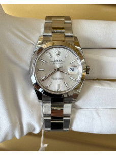 Rolex Datejust 41 — срібний циферблат
